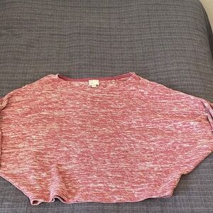 Anthropologie Pink dolman sleeve cold shoulder Crop Top